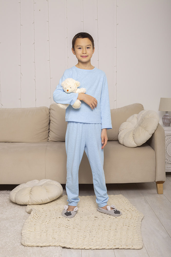 Детская голубая пижама из конопли 55% и органического хлопка 45% Uzor Wear